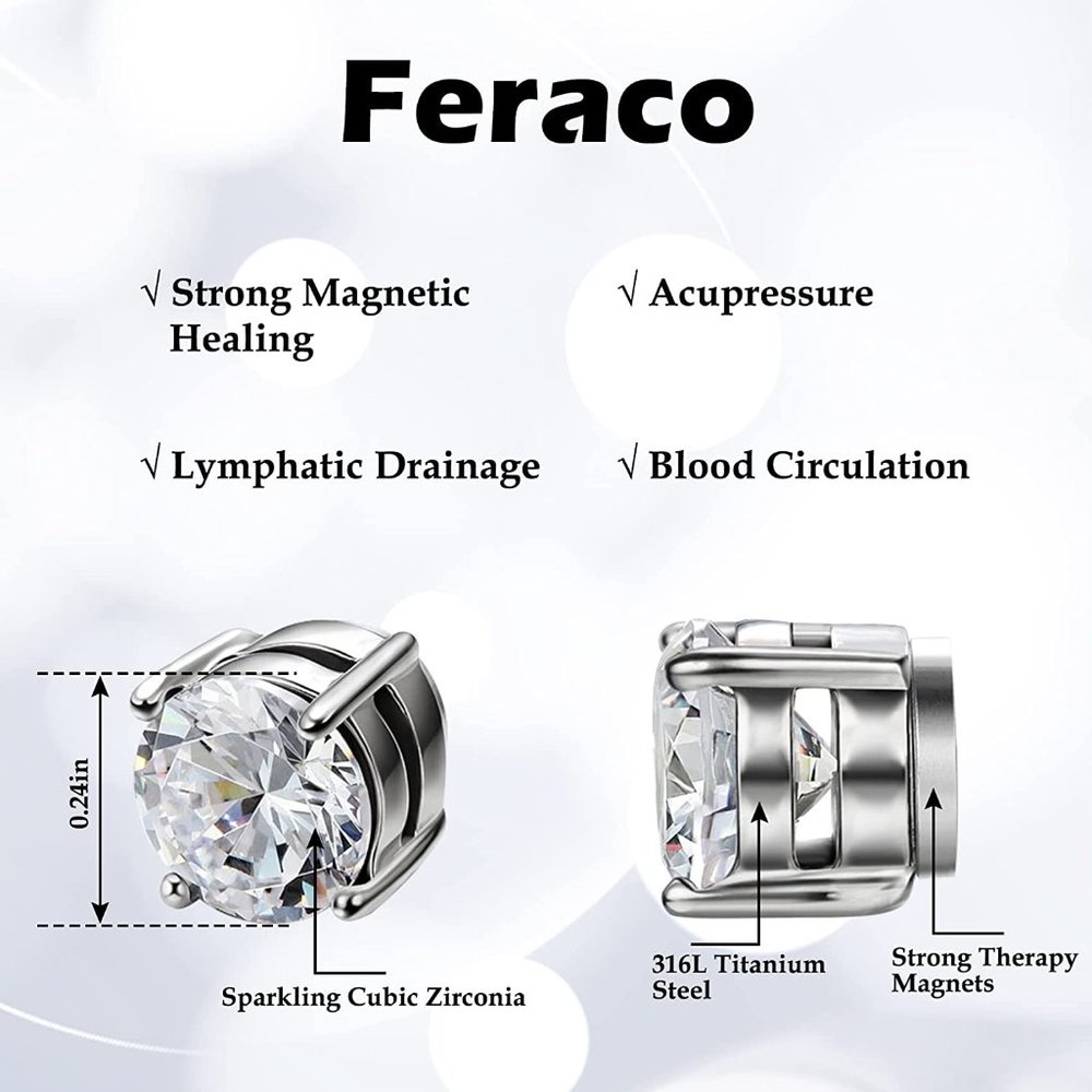 New Acupressure Lymphatic Drainage Magnetic Therapy Earrings Lymphvity Magnether - Picture 3 of 6